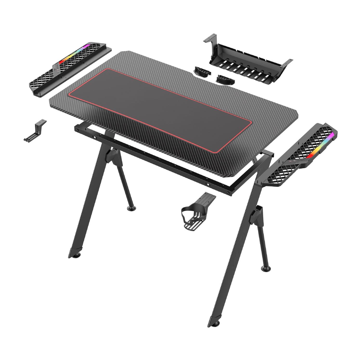 bureau gamer spider aerone tapis souris large fibre carbone