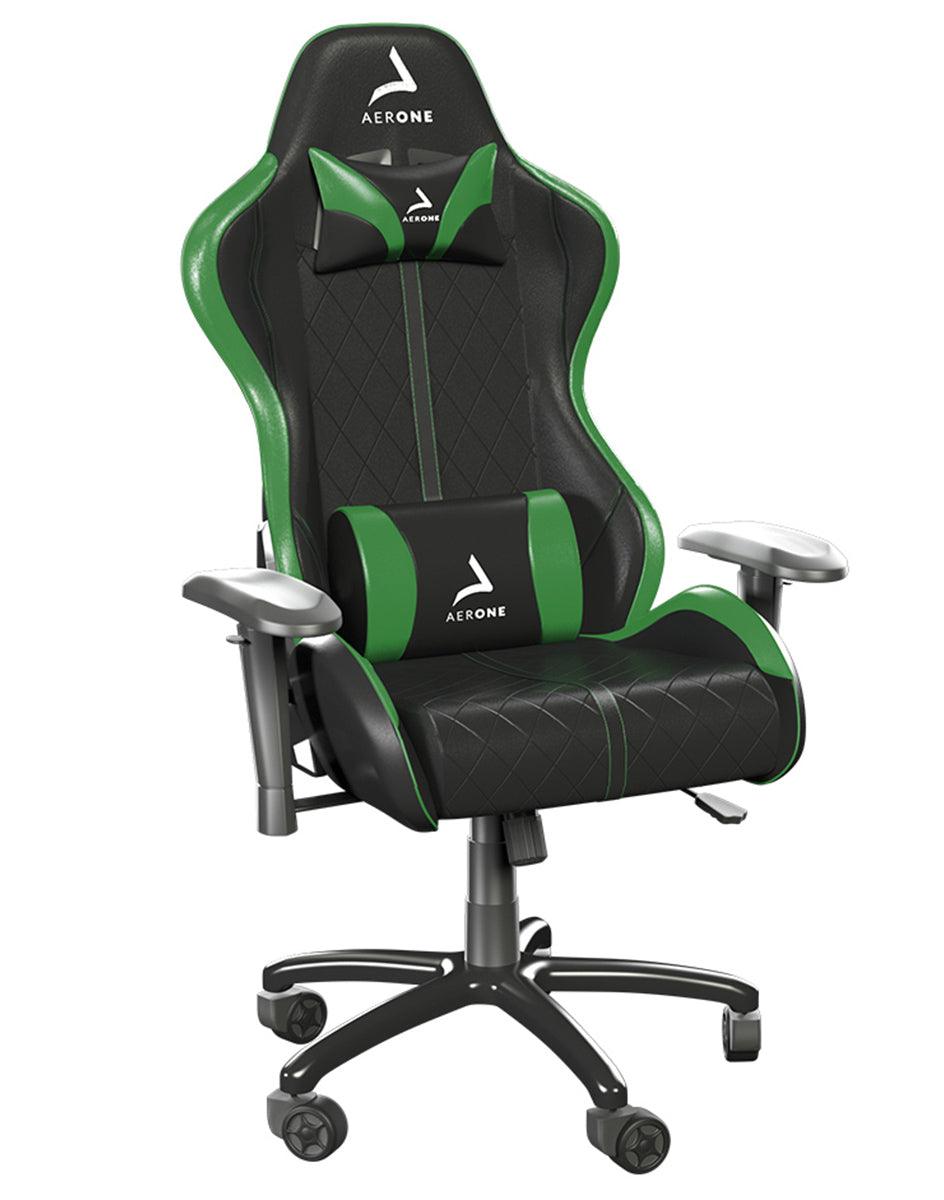 chaise gaming aerone bronze series green grass vert coussin lombaire nuque