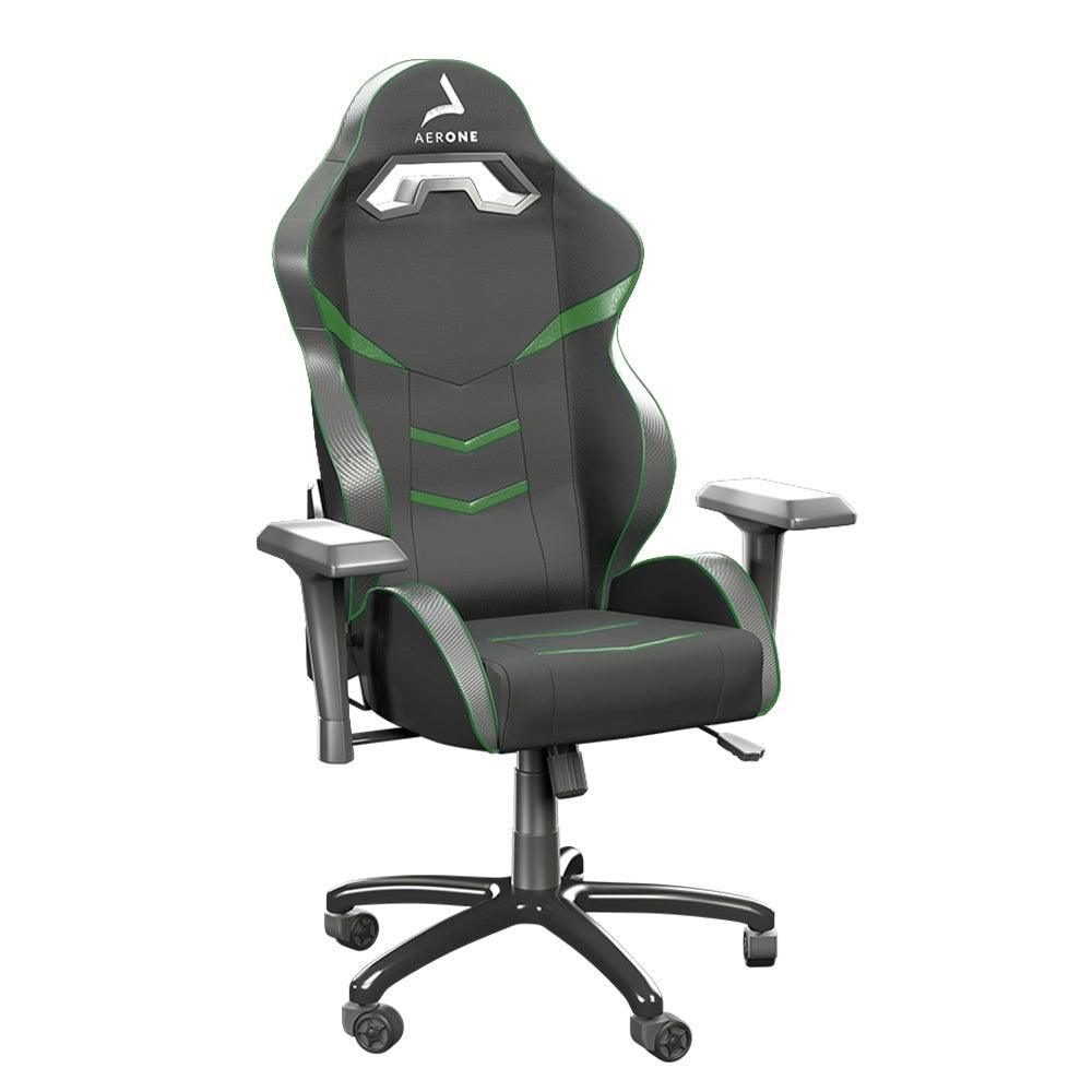 chaise gaming aerone silver series green grass vert siege gamer accoudoir 4D pas cher