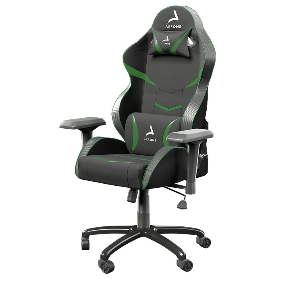 chaise gaming aerone silver series green grass vert siege gamer accourdoir 4D