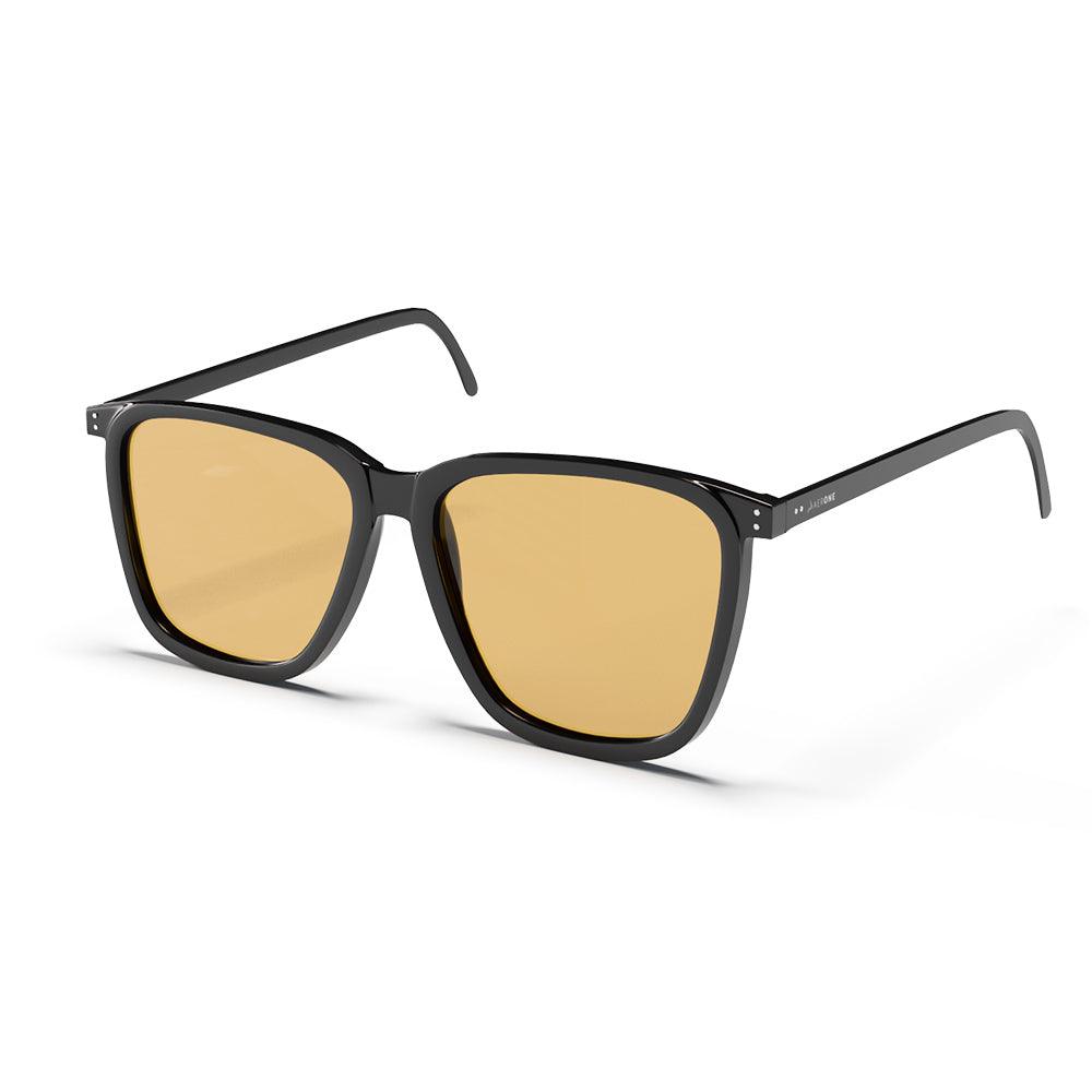 lunettes gaming aerone orion glossy black verres jaunes gamer anti lumiere bleue