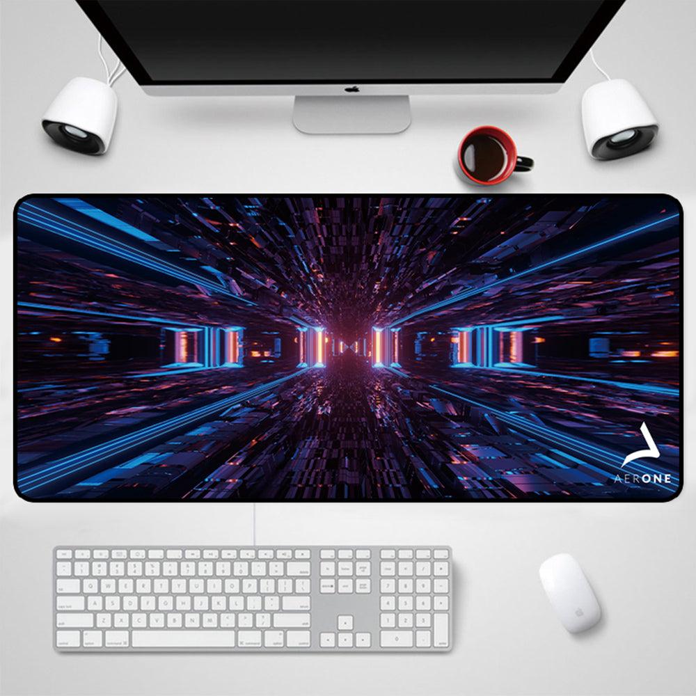 tapis de souris gamer xxl aerone kingo light blue accessoire pas cher bleu