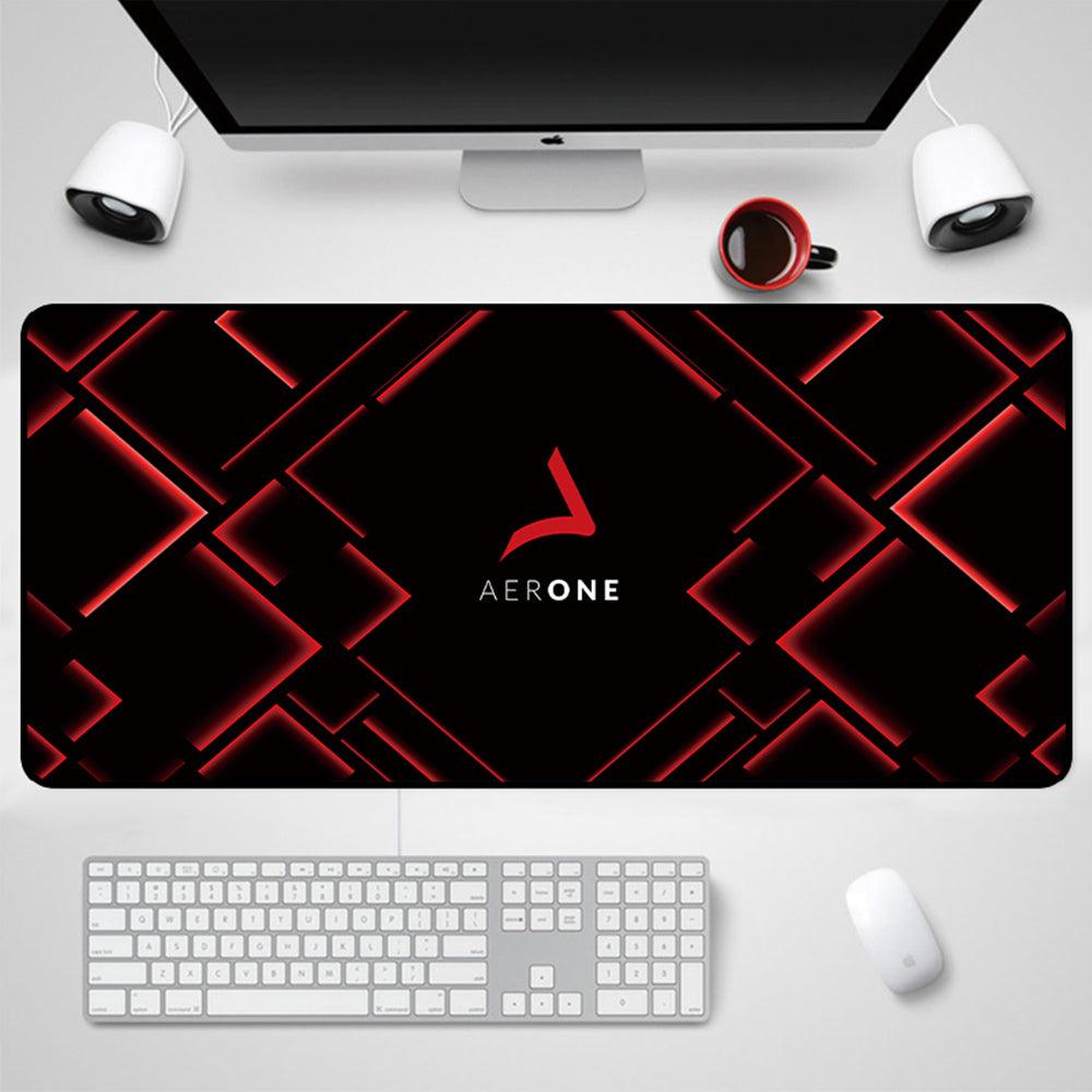 tapis de souris gamer xxl aerone kingo noir rouge pas cher