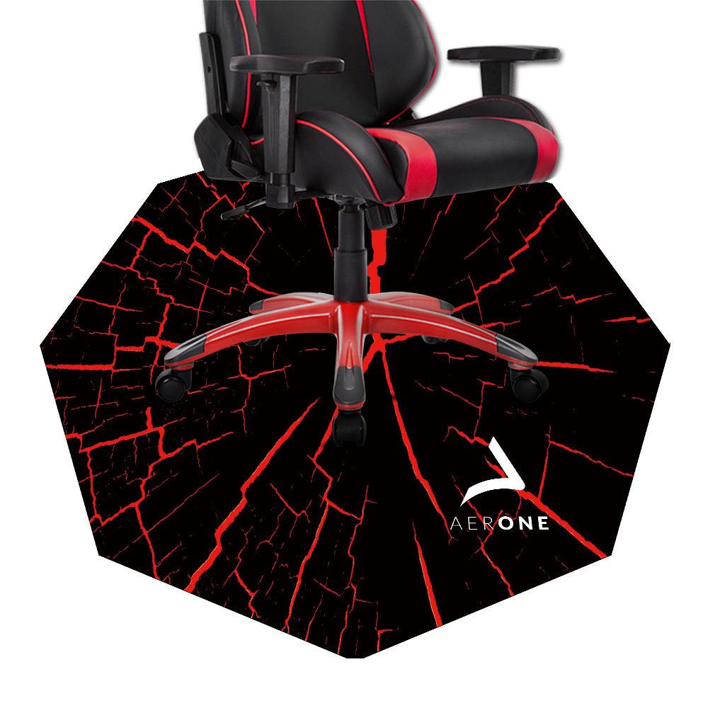 tapis sol gamer aerone red earthquake pour chaise gaming bureau protection