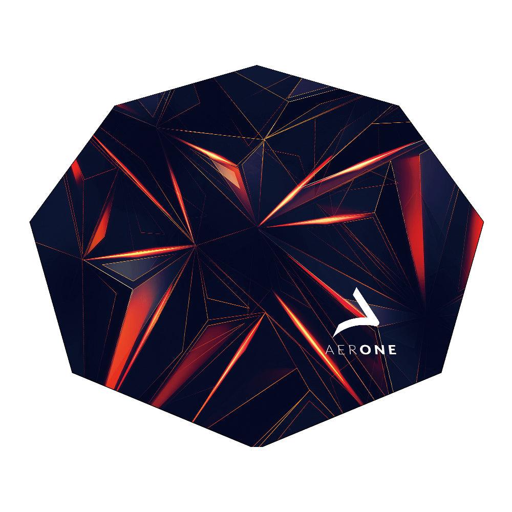 tapis sol gamer aerone red glass pour chaise gaming bureau