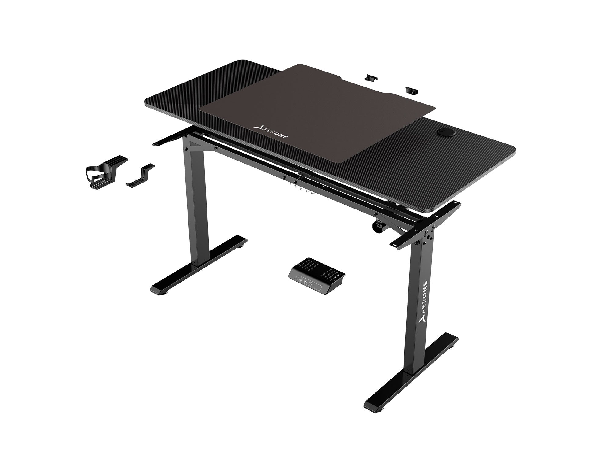 Ultimate Setup Bureau Gaming 140 cm Table Gaming réglable en Hauteur  Couleur Noir électrique - Bureau 140x70 cm
