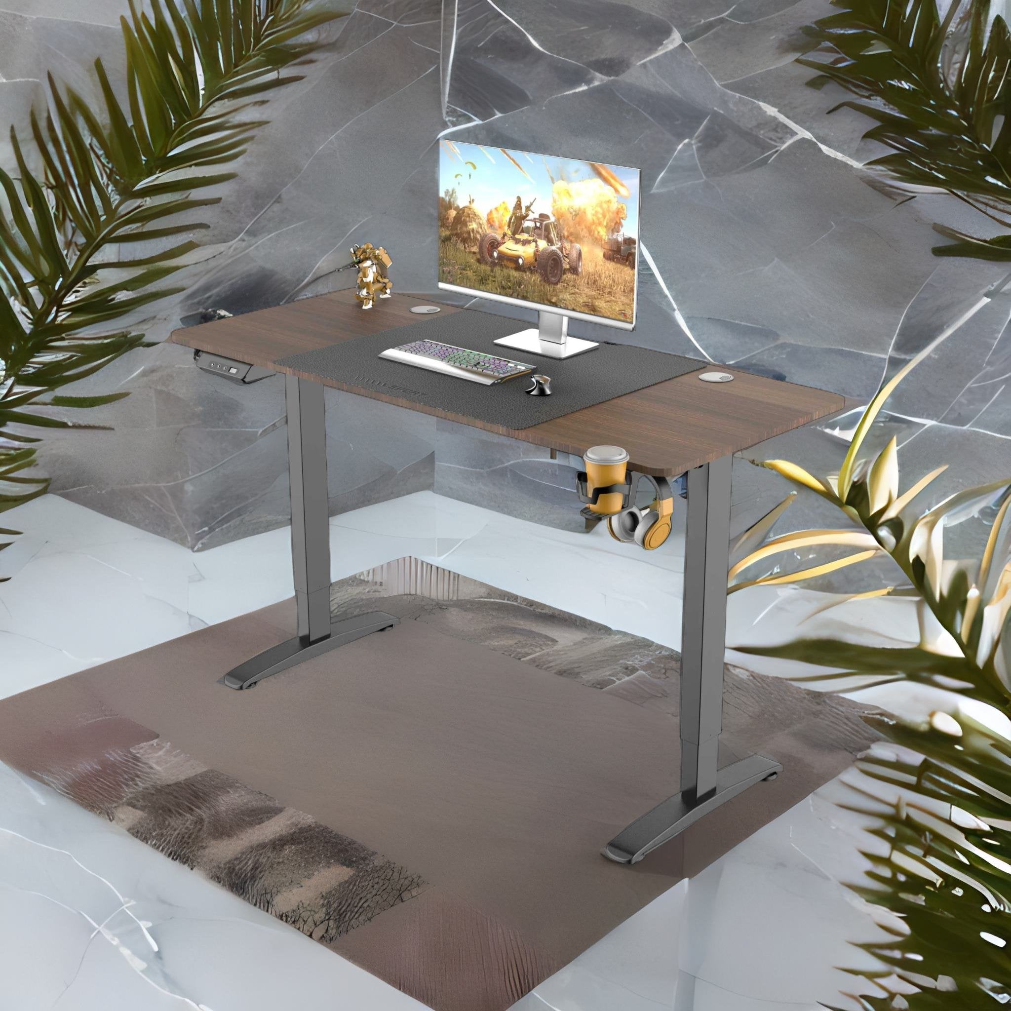 Ultimate Setup Bureau Gaming 140 cm Table Gaming réglable en Hauteur  Couleur Blanc électrique- Bureau 140x70 cm : : Cuisine et Maison