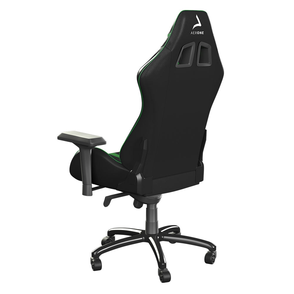 chaise gaming aerone gold series green grass vert détails siège gamer coussin confort dossier