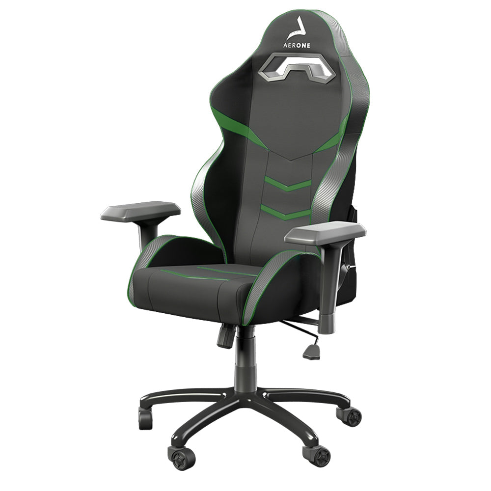 chaise gaming aerone silver series green grass vert siege gamer détails sans coussin haute qualité