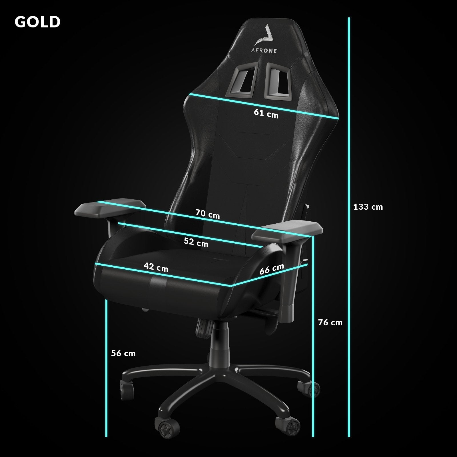 Gaming chair Gold Series Ice White